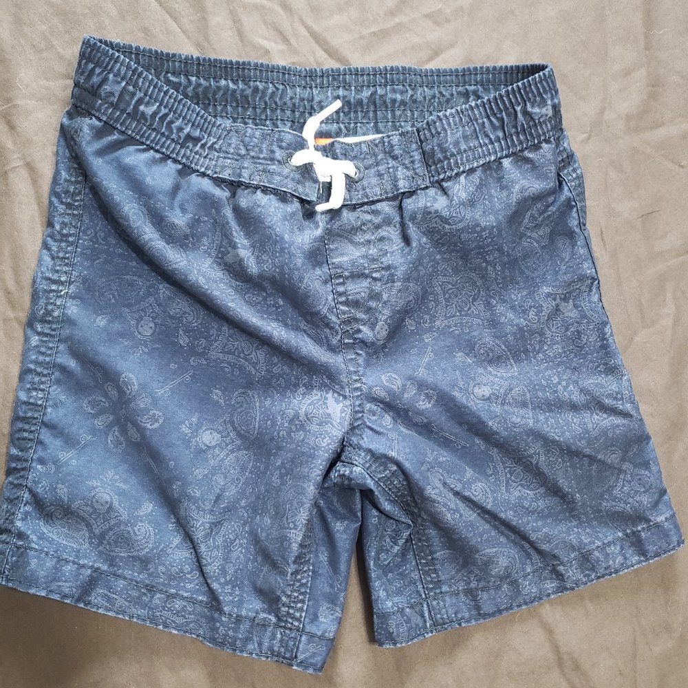 Swim Shorts Navy Blue Aztec Design Joe Fresh 100% Polyester 3T